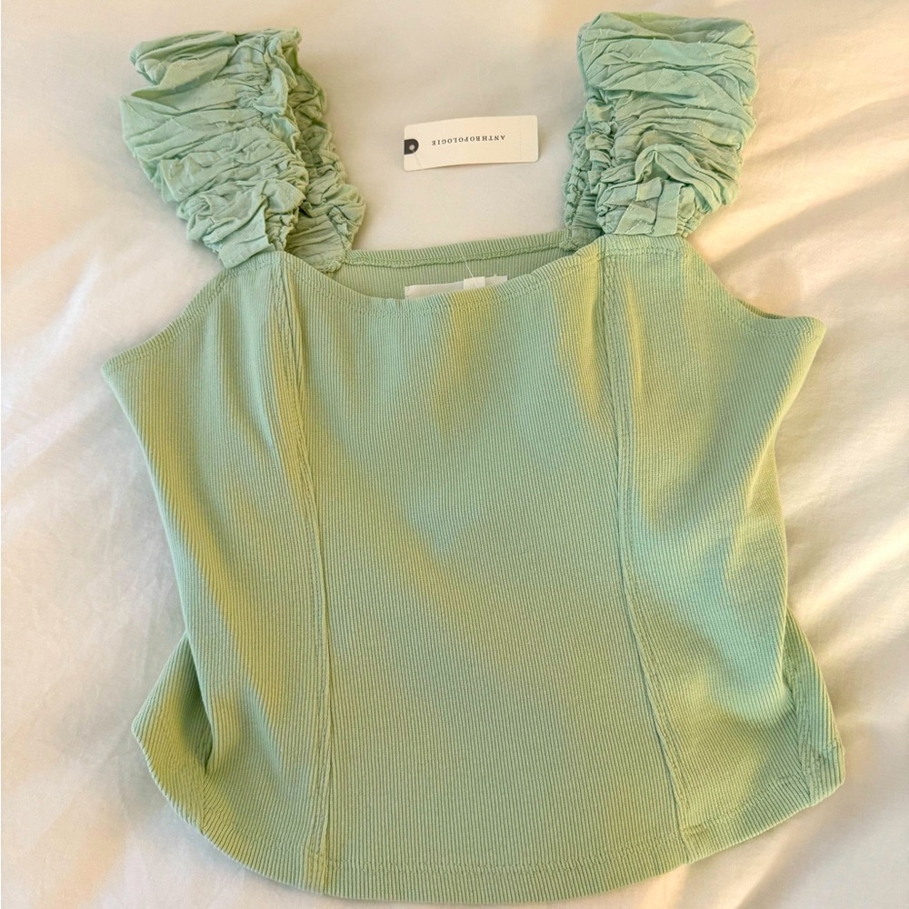 Anthropologie top mint color